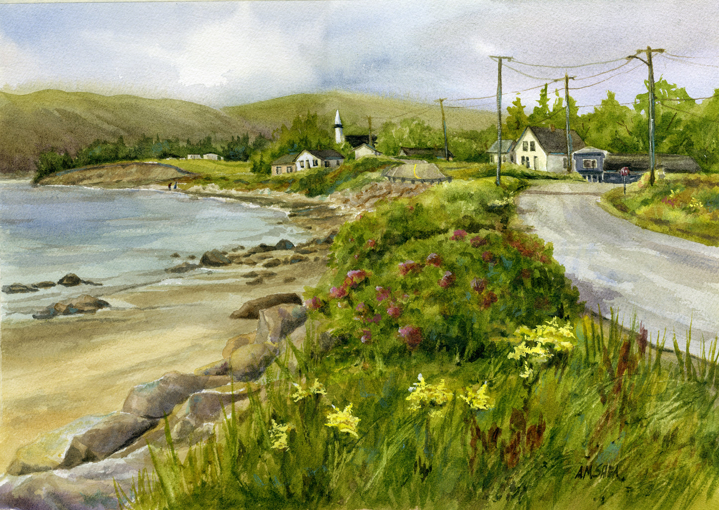 Wild Roses and Goldenrod, North Ingonish